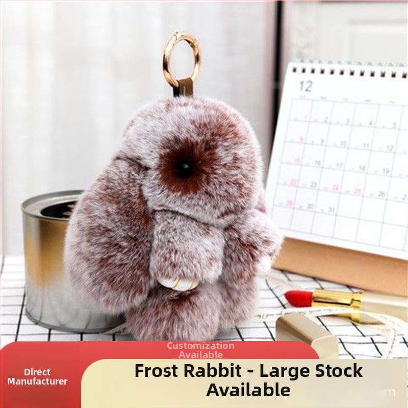 Plyšový prívesok na kľúče v tvare králika, roztomilý doplnok na tašky, telefóny a autá