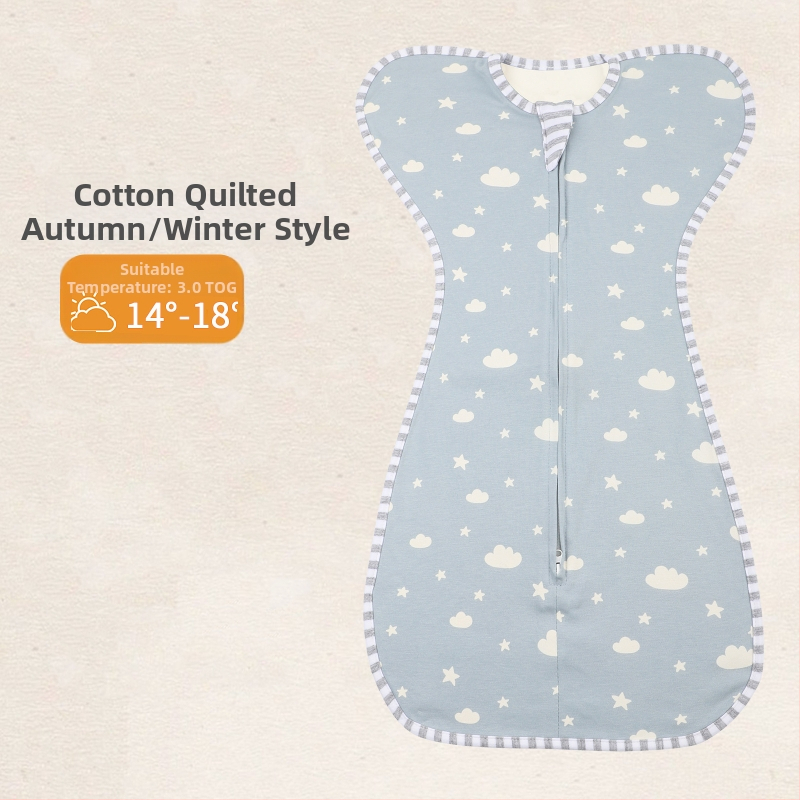 Νεογέννητος υπνόσακος τύπου κοκούν με αποσπώμενα μανίκια, εξωτερικό από 100% βαμβάκι, επένδυση από βαμβάκι, πολυεστερική γέμιση, πλένεται στο πλυντήριο, μοτίβο εκτύπωσης, για όλες τις εποχές