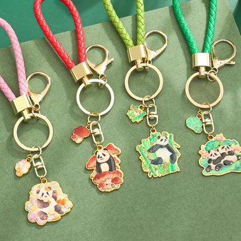 Panda kulcstartó, fém, aranyos stílus (Személyes ajándék; Születésnap, Diplomázás)