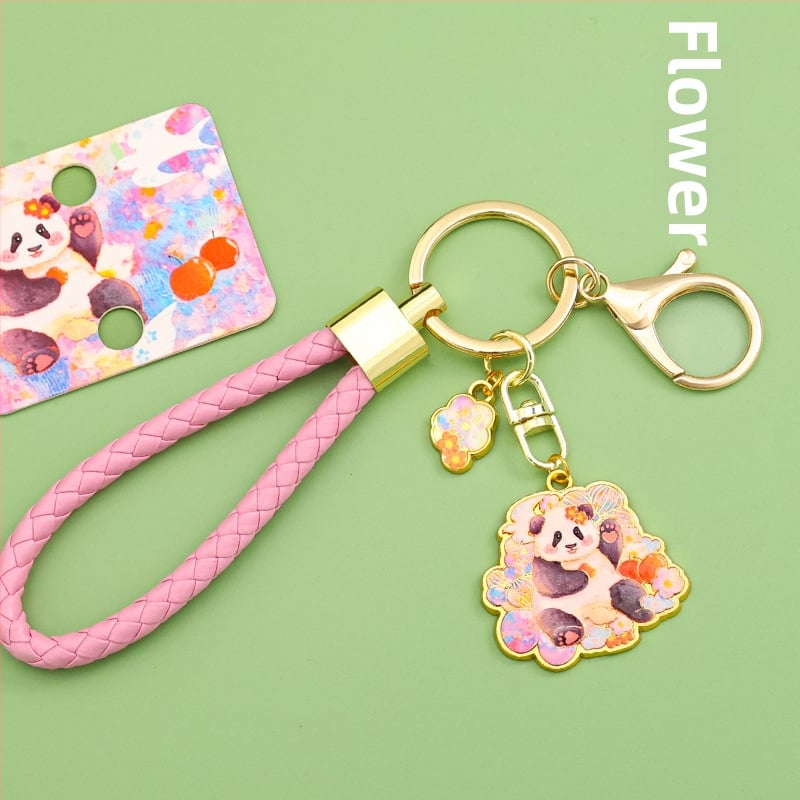 Panda kulcstartó, fém, aranyos stílus (Személyes ajándék; Születésnap, Diplomázás)