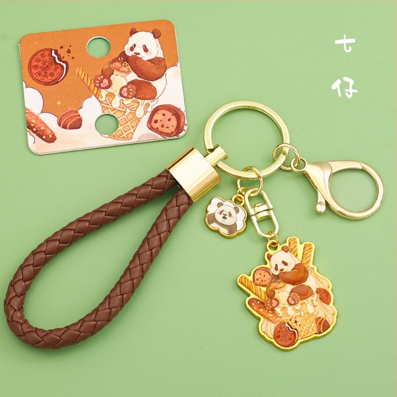 Panda kulcstartó, fém, aranyos stílus (Személyes ajándék; Születésnap, Diplomázás)