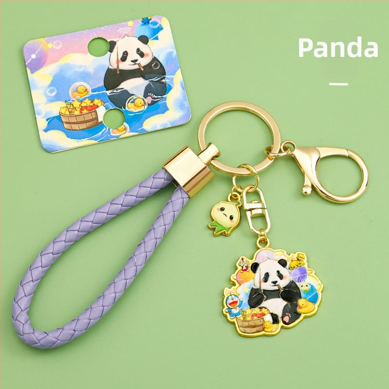 Panda kulcstartó, fém, aranyos stílus (Személyes ajándék; Születésnap, Diplomázás)