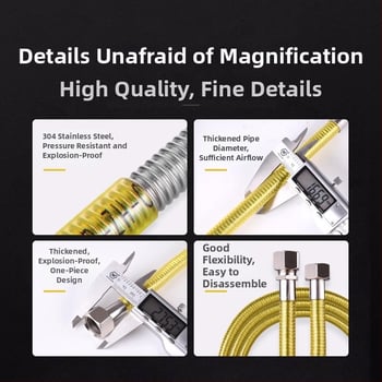 Plynovod Submarine R200-FC, 304 nerezová oceľ gofrované potrubie, normálna teplota