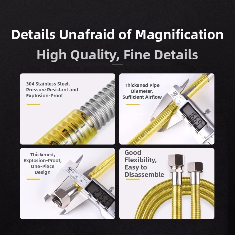 Plynovod Submarine R200-FC, 304 nerezová oceľ gofrované potrubie, normálna teplota