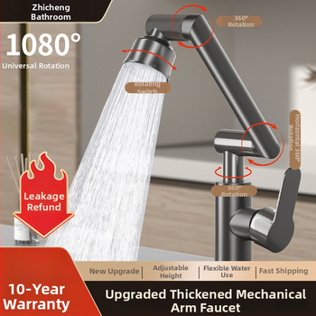 Nerezová oceľová miešacia batéria pre umývadlo s reguláciou teploty (1-100°C), horúca/studená voda, montáž na doske, model ZC1099, meďový jadrový ventil, 20 mm vstup/výstup