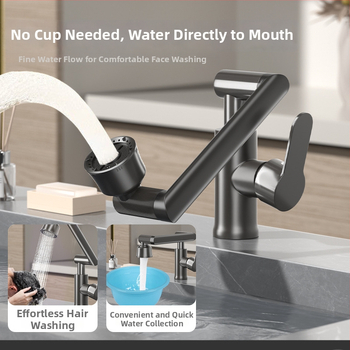 Nerezová oceľová miešacia batéria pre umývadlo s reguláciou teploty (1-100°C), horúca/studená voda, montáž na doske, model ZC1099, meďový jadrový ventil, 20 mm vstup/výstup