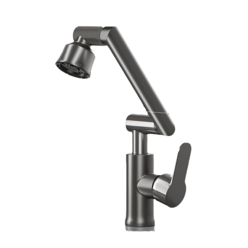 Nerezová oceľová miešacia batéria pre umývadlo s reguláciou teploty (1-100°C), horúca/studená voda, montáž na doske, model ZC1099, meďový jadrový ventil, 20 mm vstup/výstup