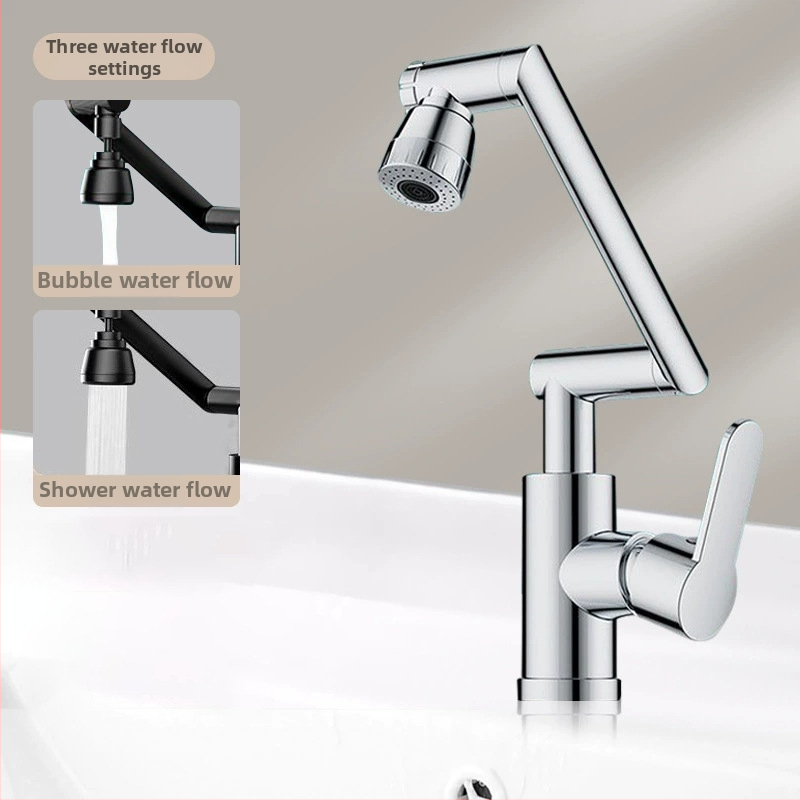 Nerezová oceľová miešacia batéria pre umývadlo s reguláciou teploty (1-100°C), horúca/studená voda, montáž na doske, model ZC1099, meďový jadrový ventil, 20 mm vstup/výstup