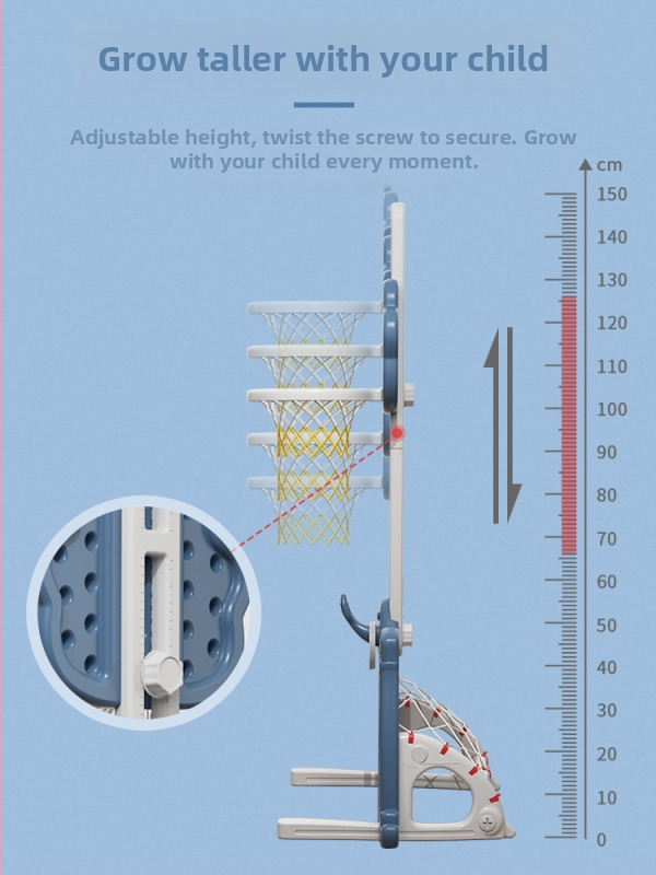 Suport de baschet pentru copii, reglabil, interior, 1–6 ani