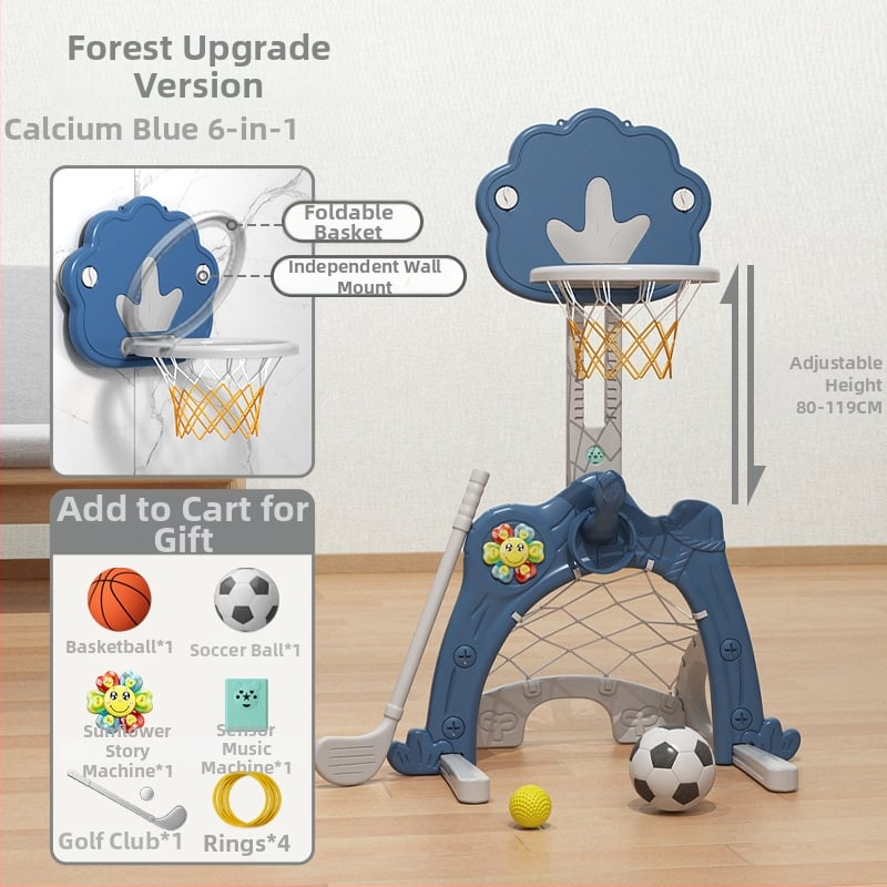 Suport de baschet pentru copii, reglabil, interior, 1–6 ani