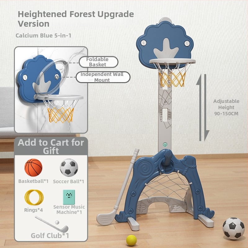 Suport de baschet pentru copii, reglabil, interior, 1–6 ani