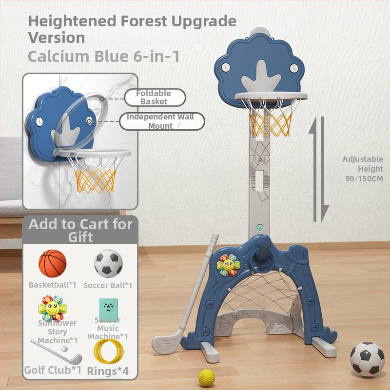 Suport de baschet pentru copii, reglabil, interior, 1–6 ani