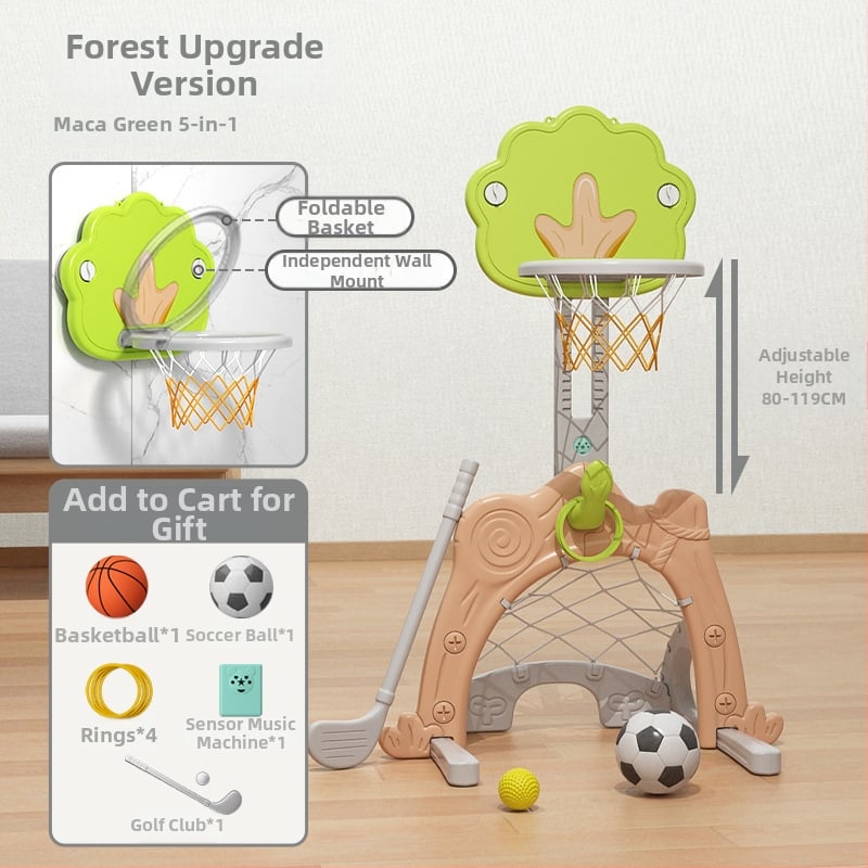 Suport de baschet pentru copii, reglabil, interior, 1–6 ani