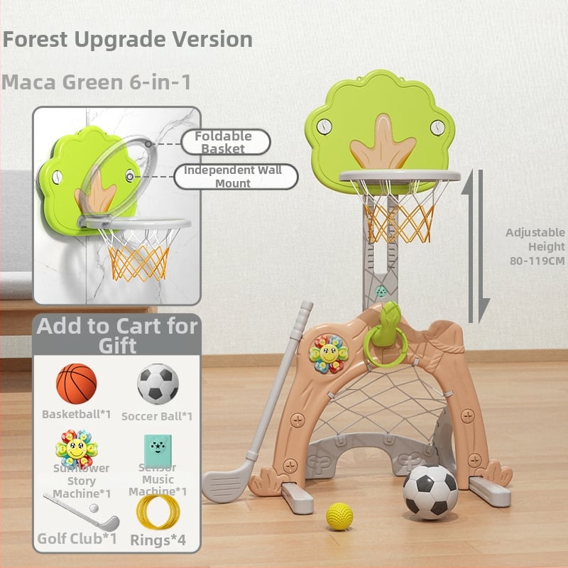 Suport de baschet pentru copii, reglabil, interior, 1–6 ani