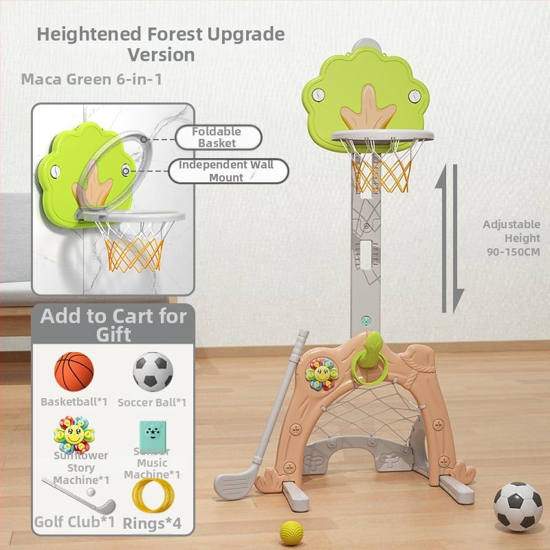 Suport de baschet pentru copii, reglabil, interior, 1–6 ani