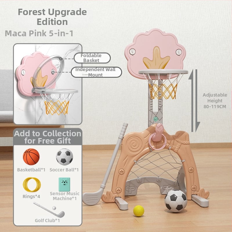 Suport de baschet pentru copii, reglabil, interior, 1–6 ani