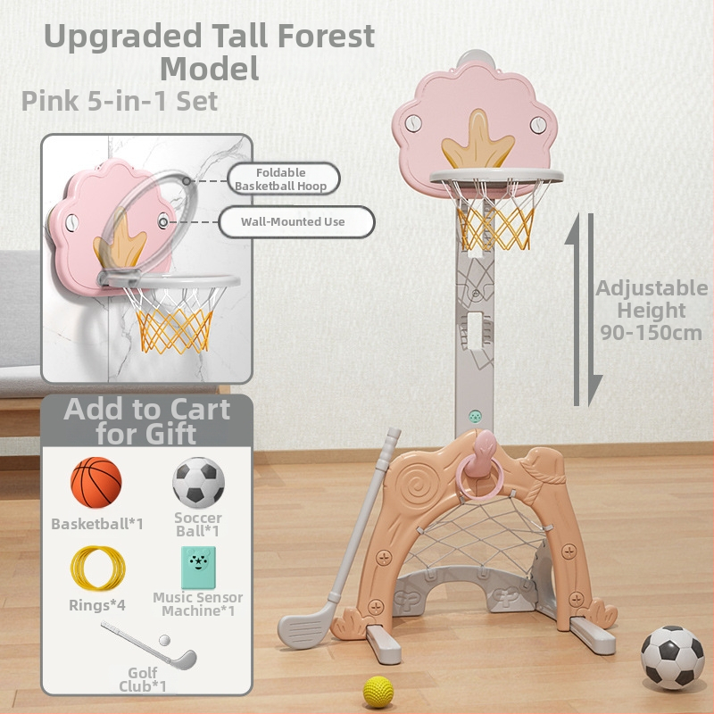 Suport de baschet pentru copii, reglabil, interior, 1–6 ani