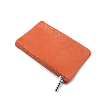 Γυναικείο πορτοφόλι με φερμουάρ από γνήσιο δέρμα, πρώτο στρώμα βοδινού δέρματος, υφή Lychee, μαλακή επένδυση από δέρμα