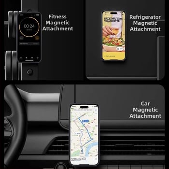 iPhone-hoz készült 360°-os forgó állvánnyal ellátott tok, átlátszó szilikon, CNC-kivitel, ütésálló, mágneses rögzítéssel, kompatibilis az iPhone 12/13/14 sorozattal