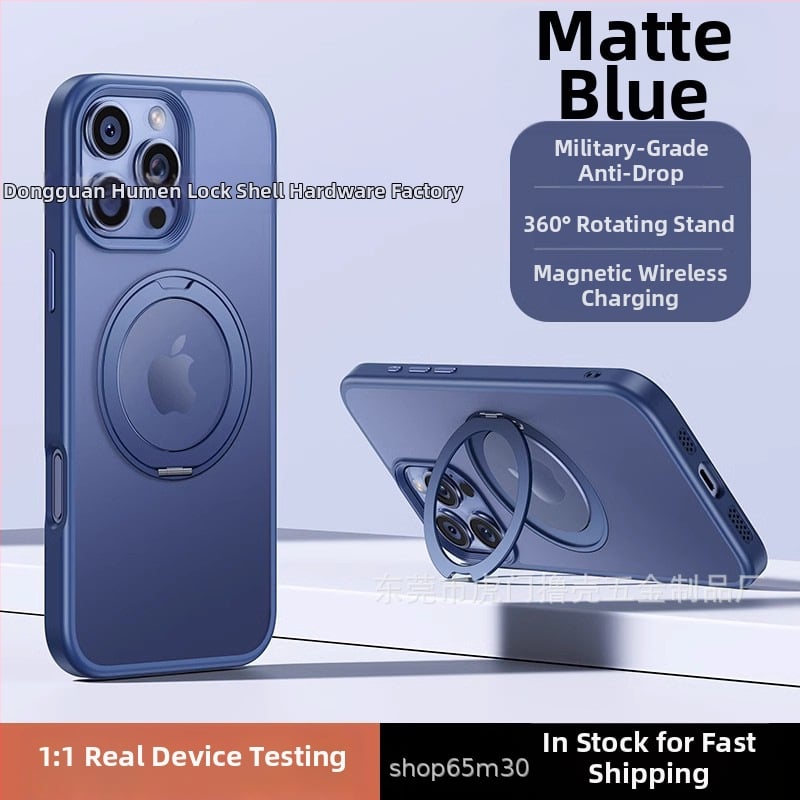 iPhone-hoz készült 360°-os forgó állvánnyal ellátott tok, átlátszó szilikon, CNC-kivitel, ütésálló, mágneses rögzítéssel, kompatibilis az iPhone 12/13/14 sorozattal