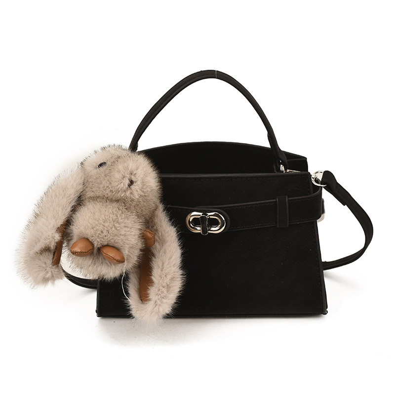 Ženska crossbody torbica u urbanom minimalističkom stilu, PU koža, vodoravni kvadratni oblik, trodimenzionalni dizajn, zatvaranje zipom