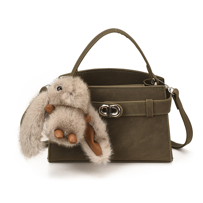 Ženska crossbody torbica u urbanom minimalističkom stilu, PU koža, vodoravni kvadratni oblik, trodimenzionalni dizajn, zatvaranje zipom