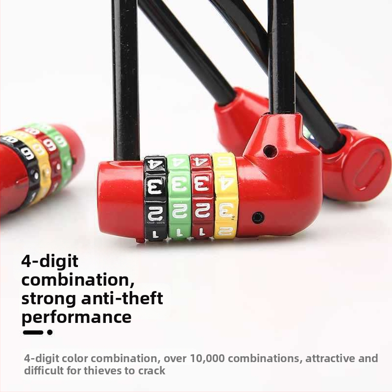 Predĺžená kombinovaná visací zámka na skrinky — telo zo zinku, železný háčik, dlhá slučka