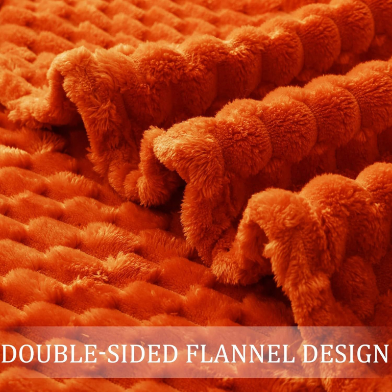 Cuvertură de flanelă din poliester, 300–500 g, pentru toate sezoanele, stil modern minimalist