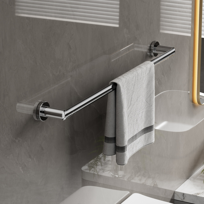Držač za ručnike u kupaonici od nehrđajućeg čelika, elektroplating završna obrada, moderan minimalistički stil, setovi od 2–6+ komada