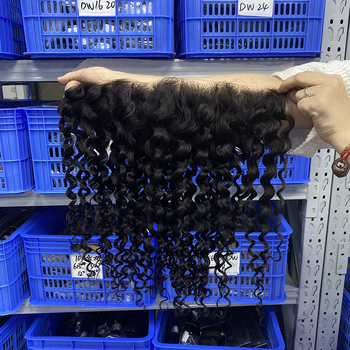 Perucă din păr real cu closure din dantelă Swiss transparent, țesută manual, volum, poate fi vopsită și periată, origine Shandong