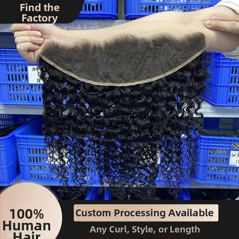 Perucă din păr real cu closure din dantelă Swiss transparent, țesută manual, volum, poate fi vopsită și periată, origine Shandong