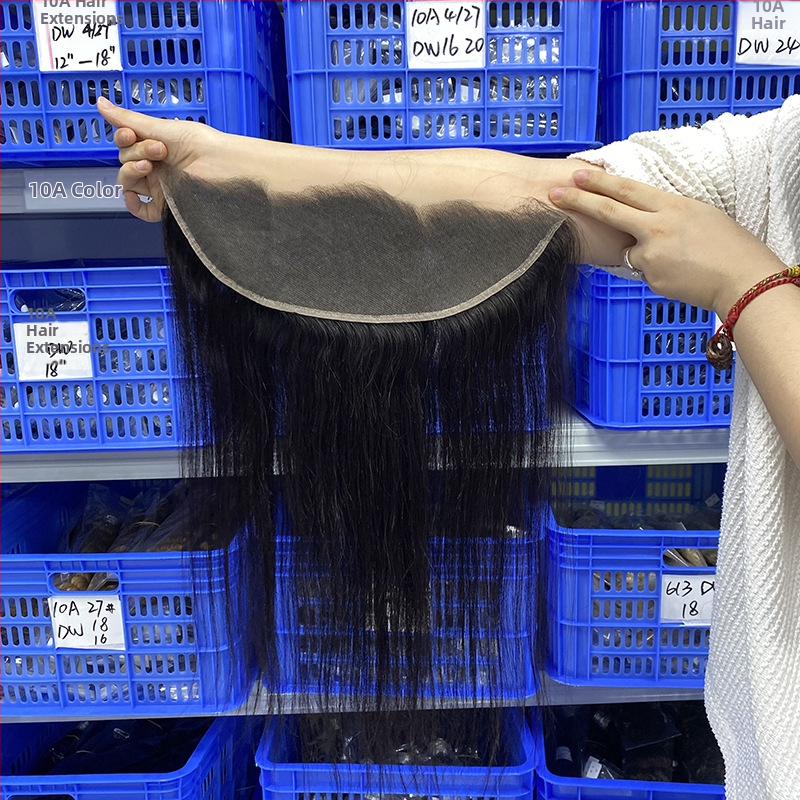 Perucă din păr real cu closure din dantelă Swiss transparent, țesută manual, volum, poate fi vopsită și periată, origine Shandong