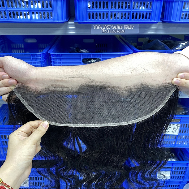 Perucă din păr real cu closure din dantelă Swiss transparent, țesută manual, volum, poate fi vopsită și periată, origine Shandong