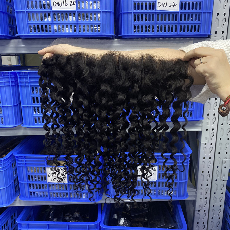 Perucă din păr real cu closure din dantelă Swiss transparent, țesută manual, volum, poate fi vopsită și periată, origine Shandong