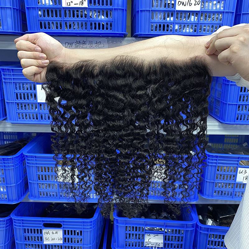 Perucă din păr real cu closure din dantelă Swiss transparent, țesută manual, volum, poate fi vopsită și periată, origine Shandong