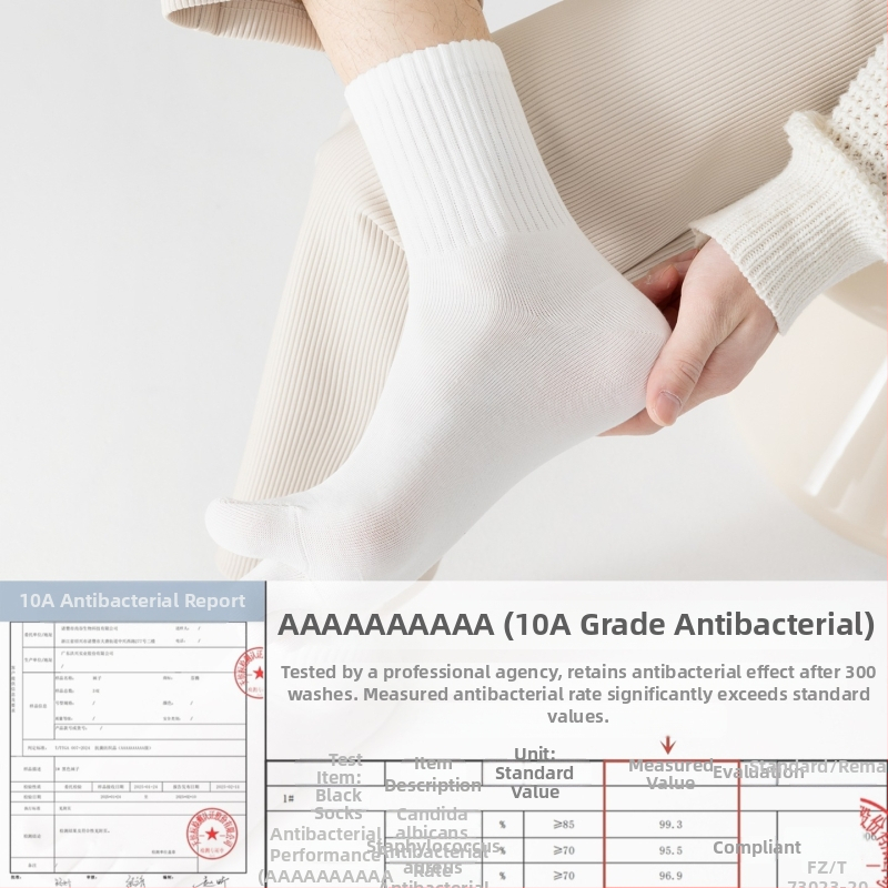 Mužské antibakteriálne bavlnené ponožky s oddelenými prstami, stredne vysoké, absorbujú pot a neutralizujú zápach, zloženie: 95% bavlna, 3% nylon, 2% elastán