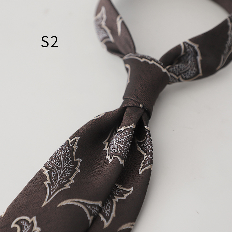 Muška kravata Jacquard s uzorkom Leaf Stripe Wave, poliester vlakno, podstava poliester, ručno vezana