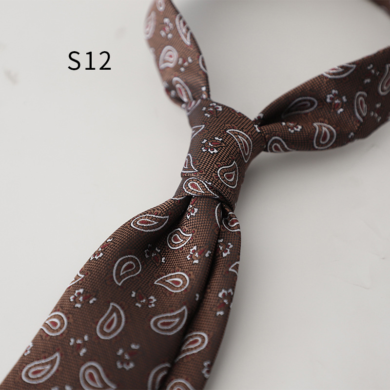 Muška kravata Jacquard s uzorkom Leaf Stripe Wave, poliester vlakno, podstava poliester, ručno vezana