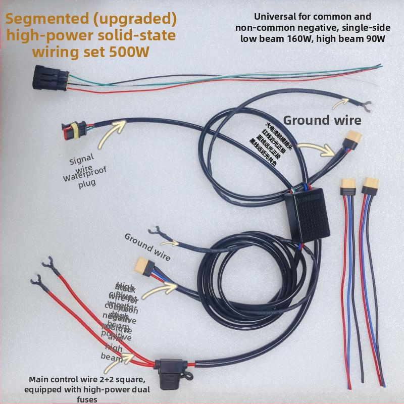 GHS szilárdtest-dekóder H4-es vezetékkészlet HID/LED lámpa átalakításához