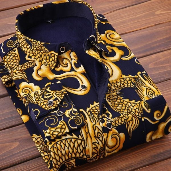 Cămașă pentru bărbați de toamnă-iarnă, cu căptușeală fleece, mâneci lungi, guler pătrat, culoare solidă