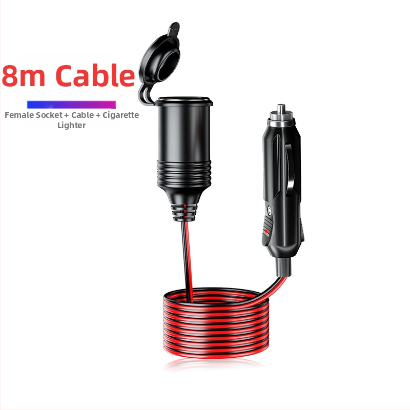 Autós szivargyújtó hosszabbító 12V/24V, Bakelit ház, modell Y8, 250W