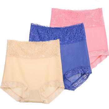 Dámske nohavičky s vysokým pásom, čipka Ice Silk, priedušné, tvarovanie brucha