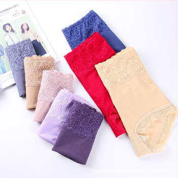 Dámske nohavičky s vysokým pásom, čipka Ice Silk, priedušné, tvarovanie brucha