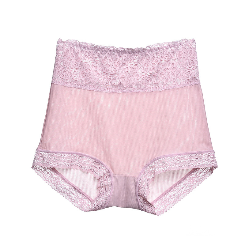 Dámske nohavičky s vysokým pásom, čipka Ice Silk, priedušné, tvarovanie brucha