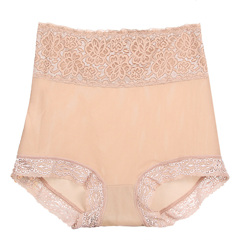 Dámske nohavičky s vysokým pásom, čipka Ice Silk, priedušné, tvarovanie brucha