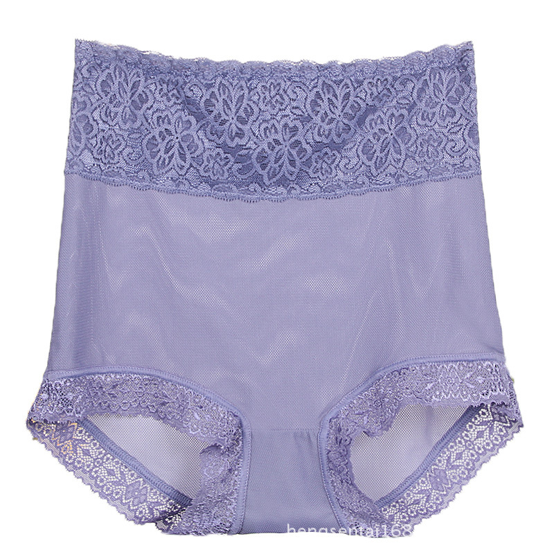 Dámske nohavičky s vysokým pásom, čipka Ice Silk, priedušné, tvarovanie brucha