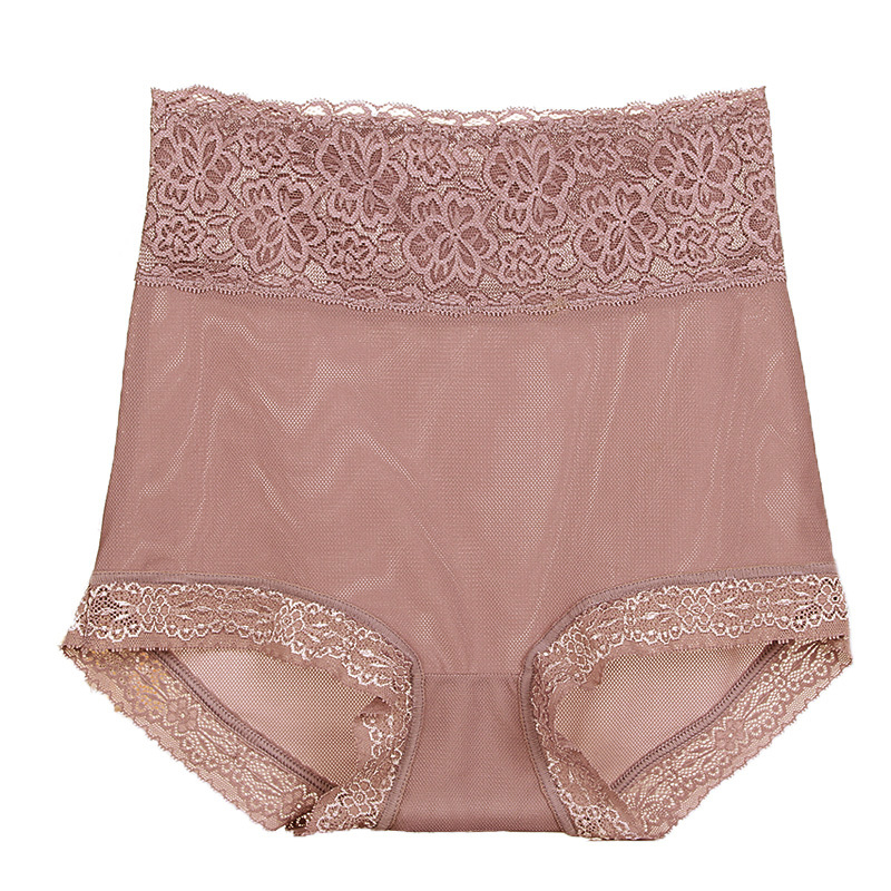 Dámske nohavičky s vysokým pásom, čipka Ice Silk, priedušné, tvarovanie brucha