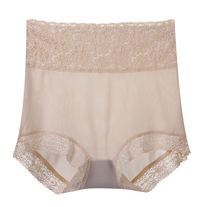 Dámske nohavičky s vysokým pásom, čipka Ice Silk, priedušné, tvarovanie brucha
