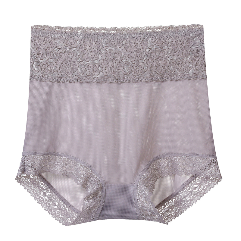 Dámske nohavičky s vysokým pásom, čipka Ice Silk, priedušné, tvarovanie brucha