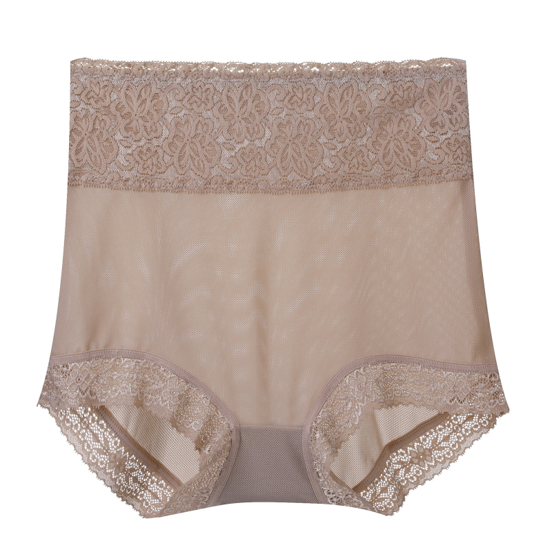 Dámske nohavičky s vysokým pásom, čipka Ice Silk, priedušné, tvarovanie brucha